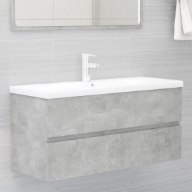 Mueble con lavabo madera de ingeniería gris