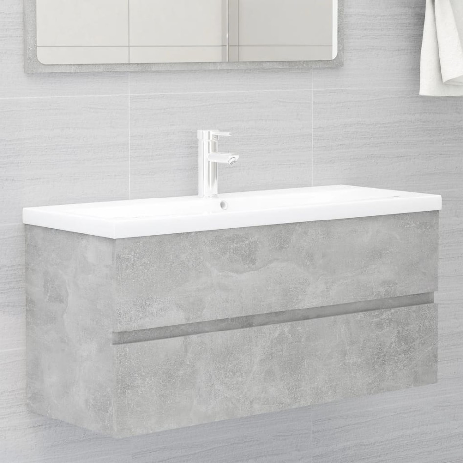 Mueble con lavabo madera de ingeniería gris