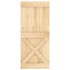 Puerta corredera con herrajes madera maciza de pino 90x210