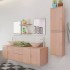 Conjunto de muebles de baño y lavabo 9 piezas
