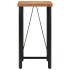 Mesa alta de hierro y madera maciza de acacia 55x55x107