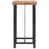 Mesa alta de hierro y madera maciza de acacia 55x55x107
