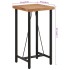 Mesa alta de hierro y madera maciza de acacia 55x55x107