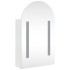 Mueble de baño con espejo arqueado y luz LED blanco 42x13x70