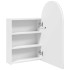 Mueble de baño con espejo arqueado y luz LED blanco 42x13x70