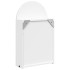 Mueble de baño con espejo arqueado y luz LED blanco 42x13x70