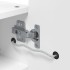 Mueble de baño con espejo arqueado y luz LED blanco 42x13x70
