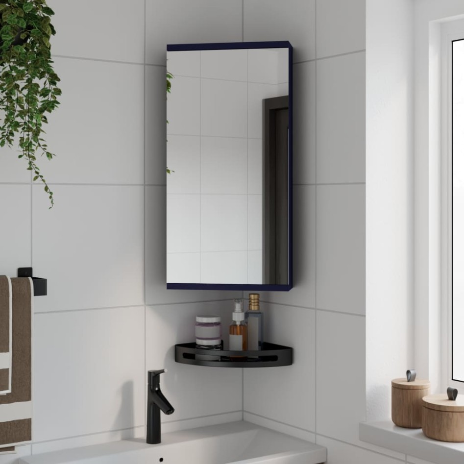Mueble de baño de esquina con espejo gris 30x24x60