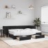 Sofá cama nido con cajones terciopelo negro 80x200