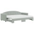 Sofá cama nido con colchón terciopelo gris claro 80x200