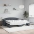 Sofá cama nido con colchón terciopelo gris oscuro 90x200