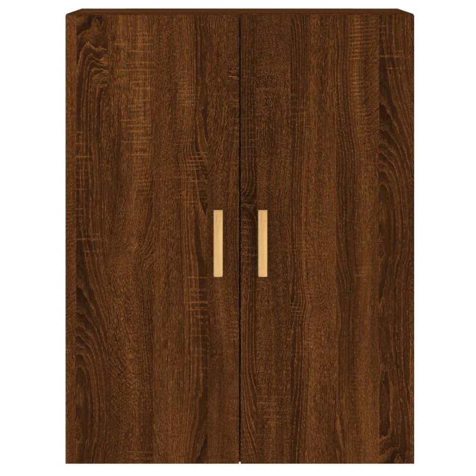 Armarios de pared 2 uds madera de ingeniería marrón