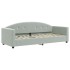 Sofá cama nido con cajones terciopelo gris claro 80x200