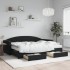 Sofá cama nido con cajones terciopelo negro 80x200