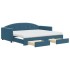 Sofá cama nido con cajones terciopelo azul 90x200
