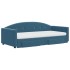 Sofá cama nido con cajones terciopelo azul 90x200