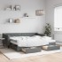 Sofá cama nido con cajones tela gris oscuro 90x200