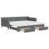 Sofá cama nido con cajones tela gris oscuro 90x200