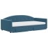 Sofá cama nido con cajones terciopelo azul 100x200