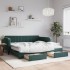 Sofá cama nido con cajones terciopelo verde oscuro 100x200