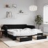 Sofá cama nido con cajones terciopelo negro 100x200