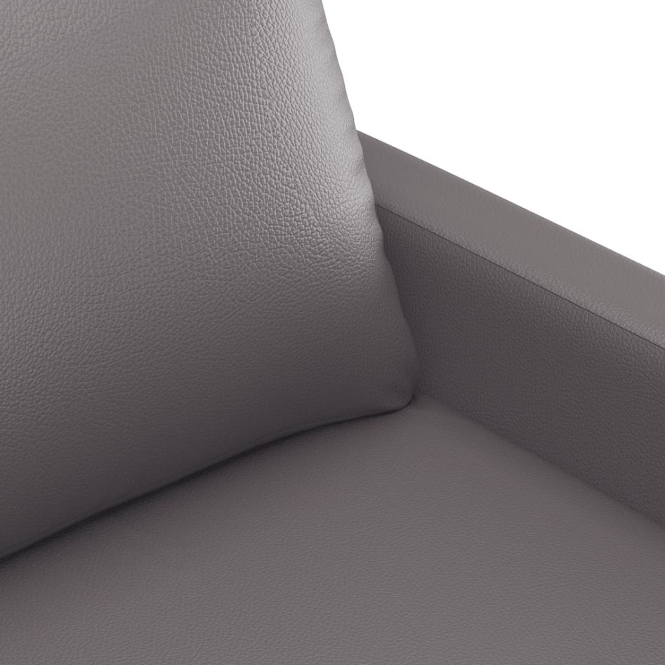 Sillón cuero sintético gris 60