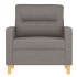 Sillón de tela gris taupé 60