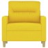 Sillón de tela amarillo claro 60