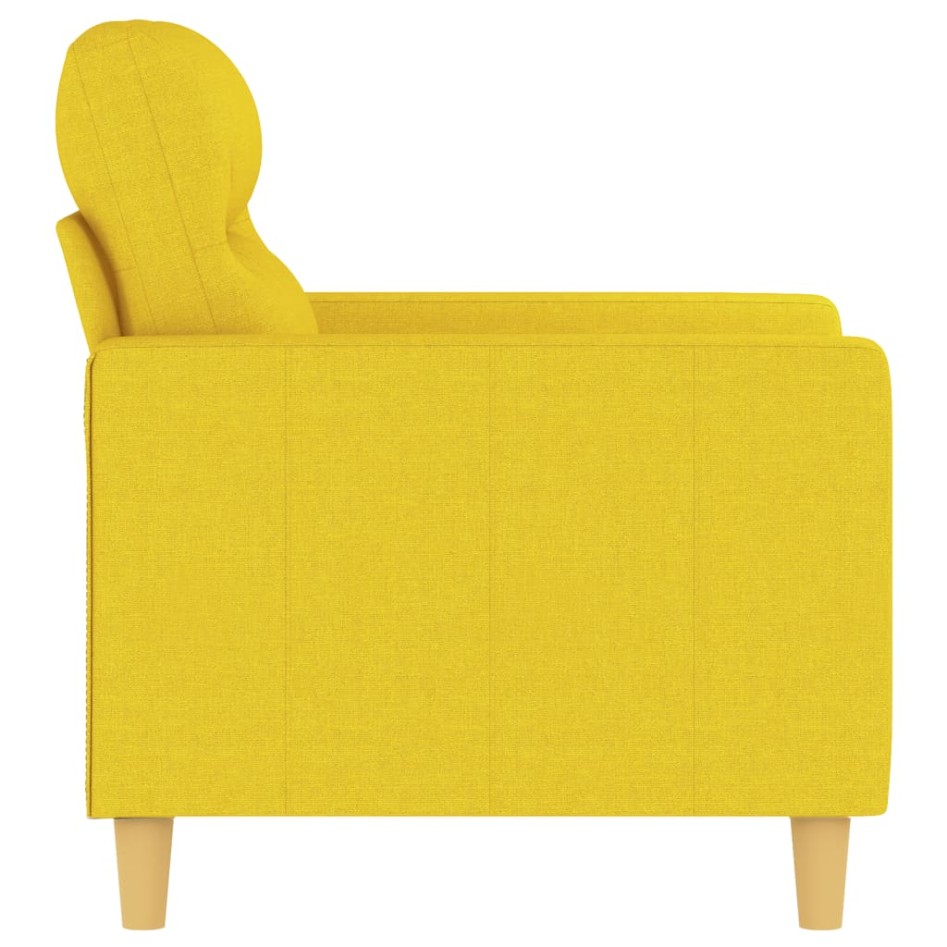 Sillón de tela amarillo claro 60