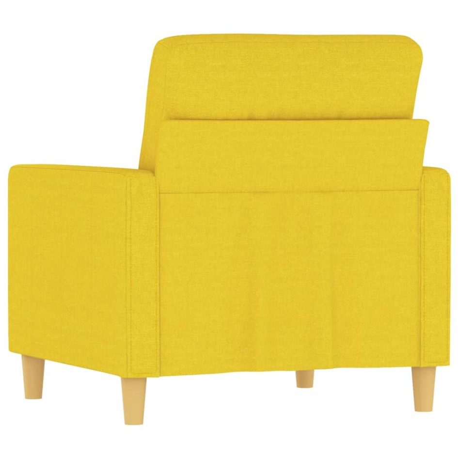 Sillón de tela amarillo claro 60
