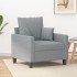 Sillón de tela gris claro 60