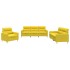 Juego de sofás con cojines 3 piezas tela amarillo