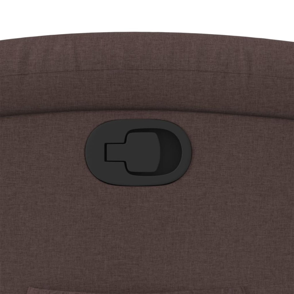 Sillón reclinable de tela marrón