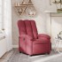 Sillón reclinable de tela rojo