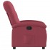 Sillón reclinable de tela rojo