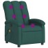 Sillón de masaje reclinable de tela verde
