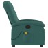 Sillón de masaje reclinable de tela verde