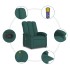 Sillón de masaje reclinable de tela verde