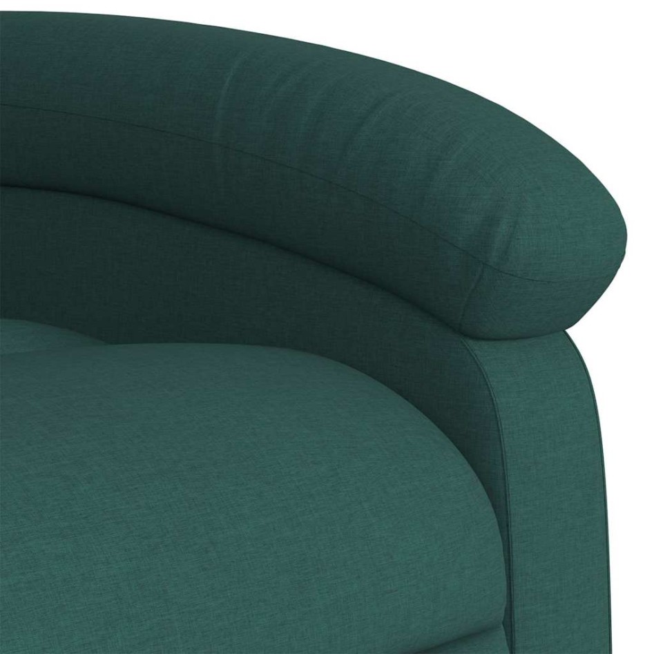 Sillón de masaje reclinable de tela verde