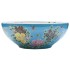 Lavabo sobre encimera redondo cerámica multicolor Φ41x14