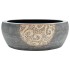Lavabo sobre encimera redondo cerámica marrón y negro Φ41x14