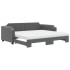 Sofá cama nido con colchón tela gris oscuro 90x190