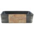 Lavabo encimera rectangular cerámica negro marrón 46x35,5x13