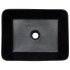 Lavabo encimera rectangular cerámica negro marrón 46x35,5x13