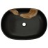 Lavabo sobre encimera ovalado cerámica negro 59x40x14