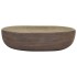 Lavabo sobre encimera ovalado cerámica arena marrón 59x40x14