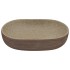 Lavabo sobre encimera ovalado cerámica arena marrón 59x40x14