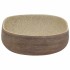Lavabo sobre encimera ovalado cerámica arena marrón 59x40x14