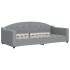 Sofá cama con colchón tela gris claro 90x200