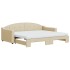 Sofá cama nido con colchón tela crema 90x200